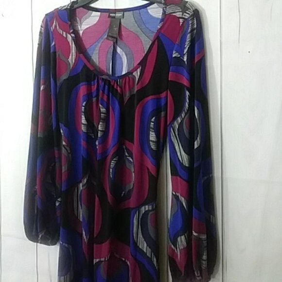 Bisou Bisou size 4 long sleeve wrap dress - Picture 4 of 12